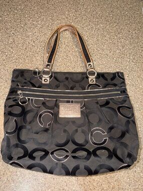 Y2k Coach Poppy Black Signature Tote